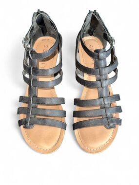ESPRIT Black Strappy Wedge Sandals – Size 7